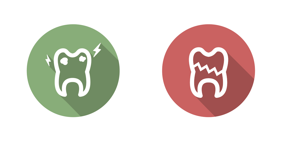 dental long shadow icons